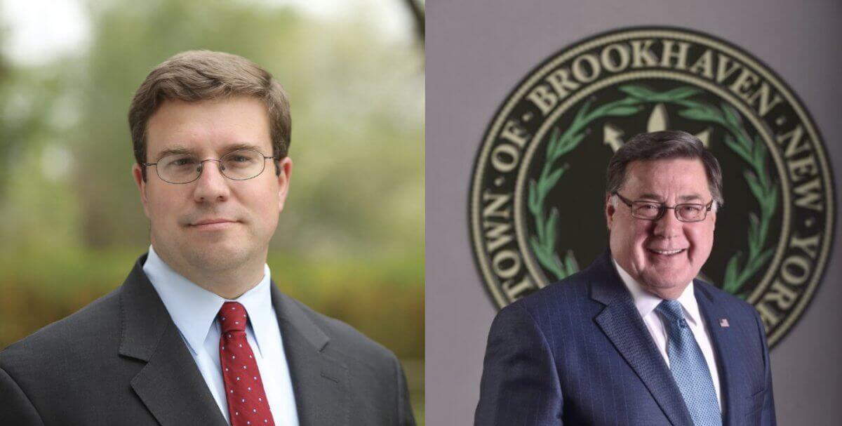 Republican Brookhaven Town Supervisor Ed Romaine and Democratic ex-prosecutor David Calone
