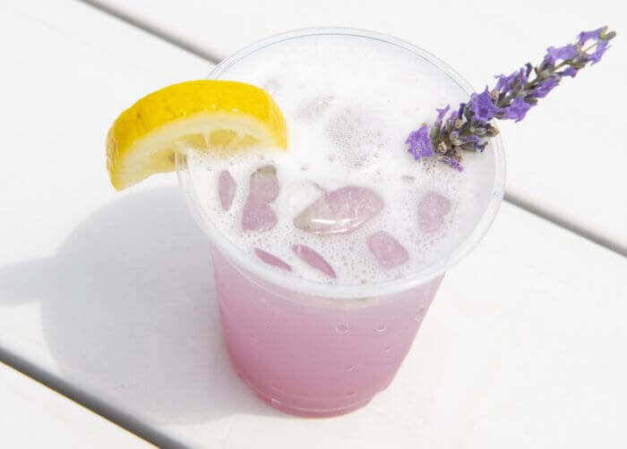 Crabby Jerry's Lavender Collins cocktail