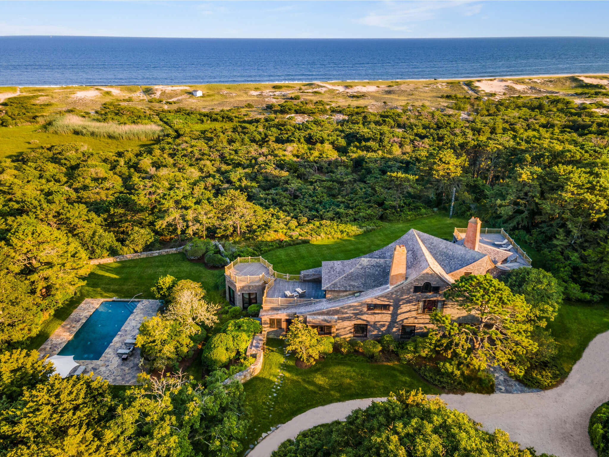 The property at 442 Further Lane traded for $4 million less in 2023 than it did a year and a half ago. Courtesy of Hedgerow Exclusive Properties