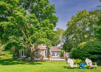 The house at 68 Grand Street in Sag Harbor sits on 0.29 of an acre with a saltwater pool. Gavin Zeigler for Sotheby’s International Realty