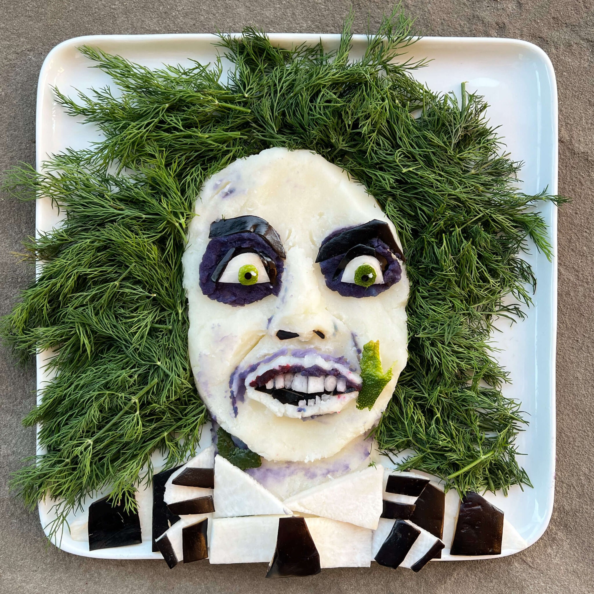 Beetlejuice food art by Harley Langberg