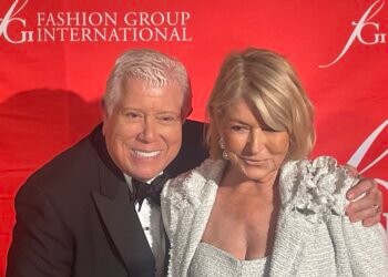 Dennis Basso and Martha Stewart at the 2023 Fashion Group International's Night of Stars in NYC