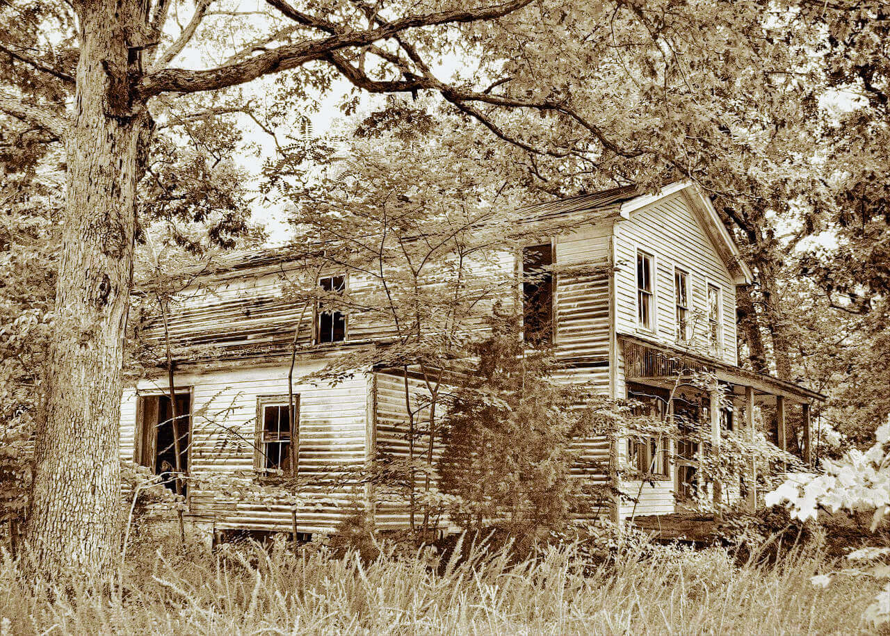 Sepia Halloween Haunted Mansion from LI Press