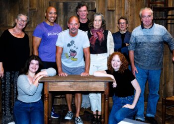 The cast of Bay Street's 'The Crucible' at their meet-and-greet read-through.