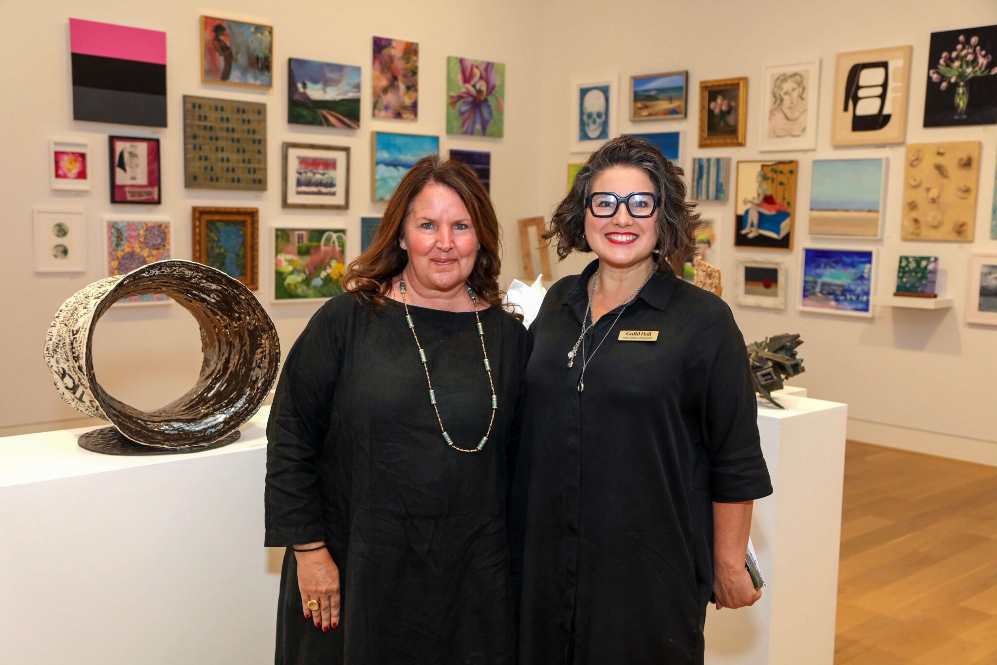 Virginia Lebermann, Melanie Crader at Guild Hall 2023 Artist Members Exhibition