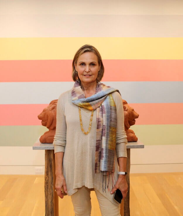 Mary Boochever in front of “Inner Landscape Epsilon Naught