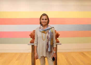 Mary Boochever in front of “Inner Landscape Epsilon Naught