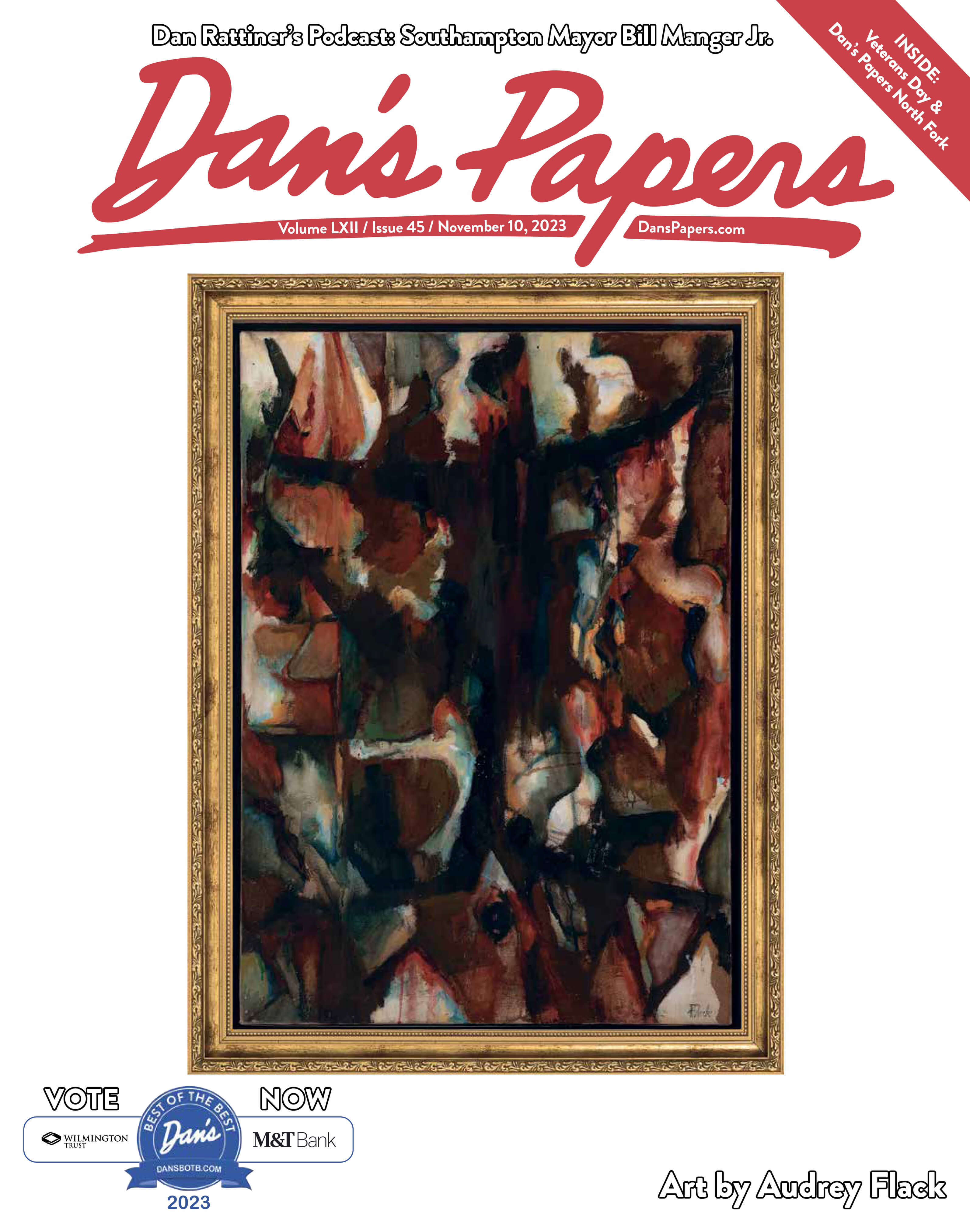 November 10 Dan's Papers cover art "Explorer" by Audrey Flack