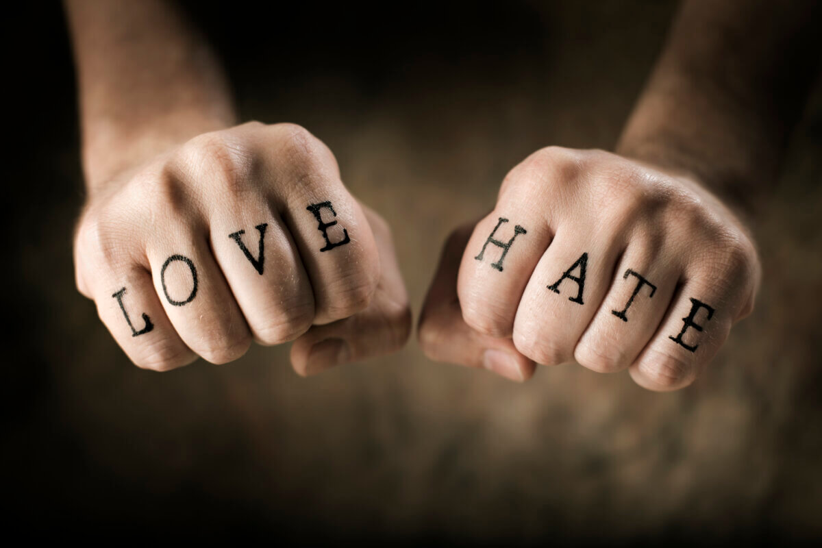 Love and Hate hands