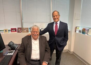 RISE Life Services Executive Director Charles Evdos with Board President Gregory Blass