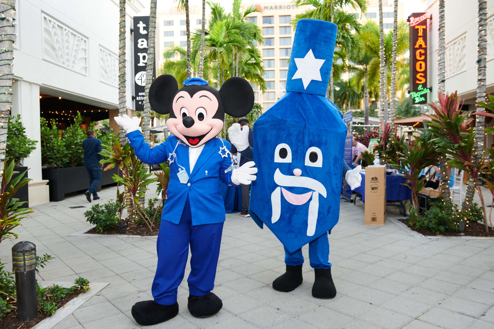 Chanukah Mickey Mouse and dreidel will join the Community-wide Chanukah Celebration in Boca