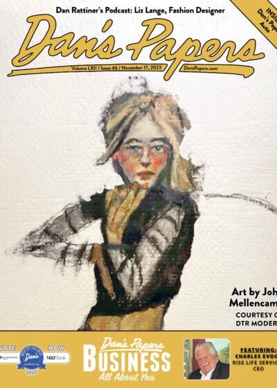 November 17, 2023 Dan's Papers cover art by John Mellencamp, Courtesy DTR Modern Gallery