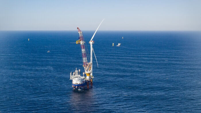 The first South Fork Wind turbine has been installed off Montauk (SFW)