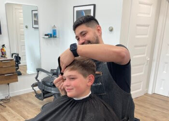 Seby Diaz at the new Hamptons Barber Lounge