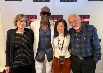 Hamptons Doc Fest Associate Director Jackie Leopold, Film Participant Markelle Taylor, Best Documentary Winner Director Christine Yoo, HDF Advisory Board Member & Filmmaker Nigel Noble at Hamptons Doc Fest