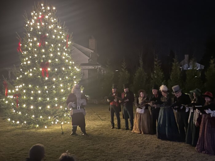 Canoe Place held a festive tree lighting on Friday, December 1 in Hampton Bays