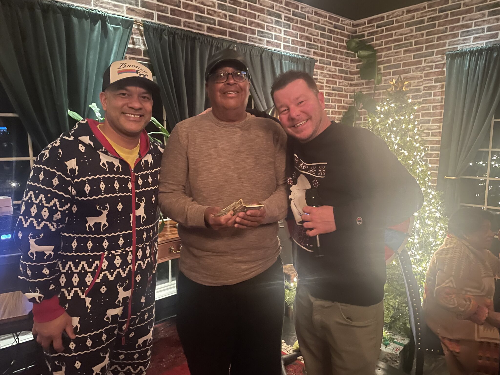 (L to R) Binh Douglas, big winner Christopher Greene, Jr. and Host Brian Tupper - Bingo Night at Main Prospect in Southampton