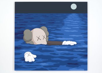 KAWS, “TIDE,” 2020 - acrylic on canvas, 98 x 104 in.© KAWS. Photo: Farzad Owrang at the Parrish Art Museum