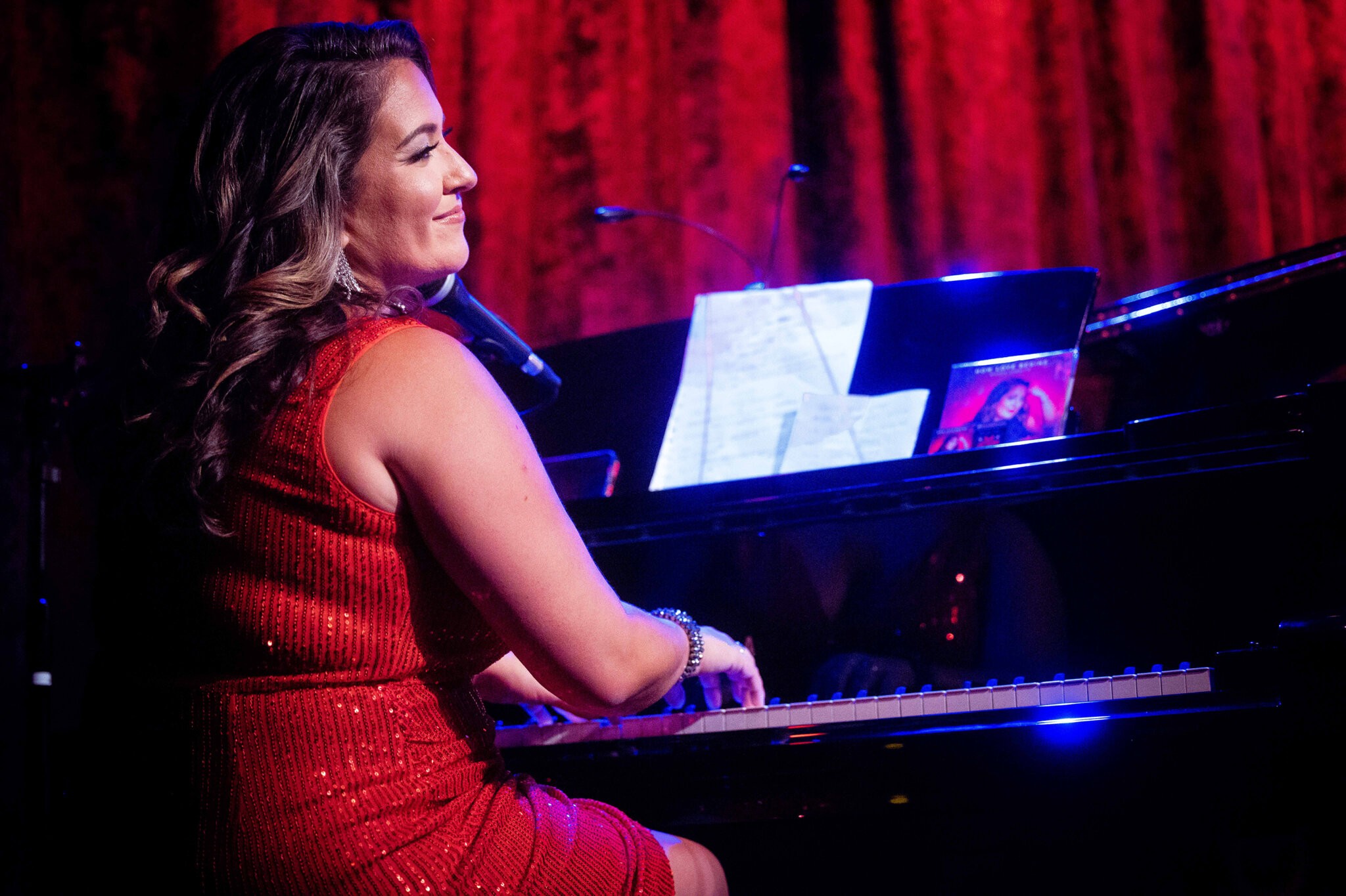 Nicole Zuraitis performs on piano at Birdland
