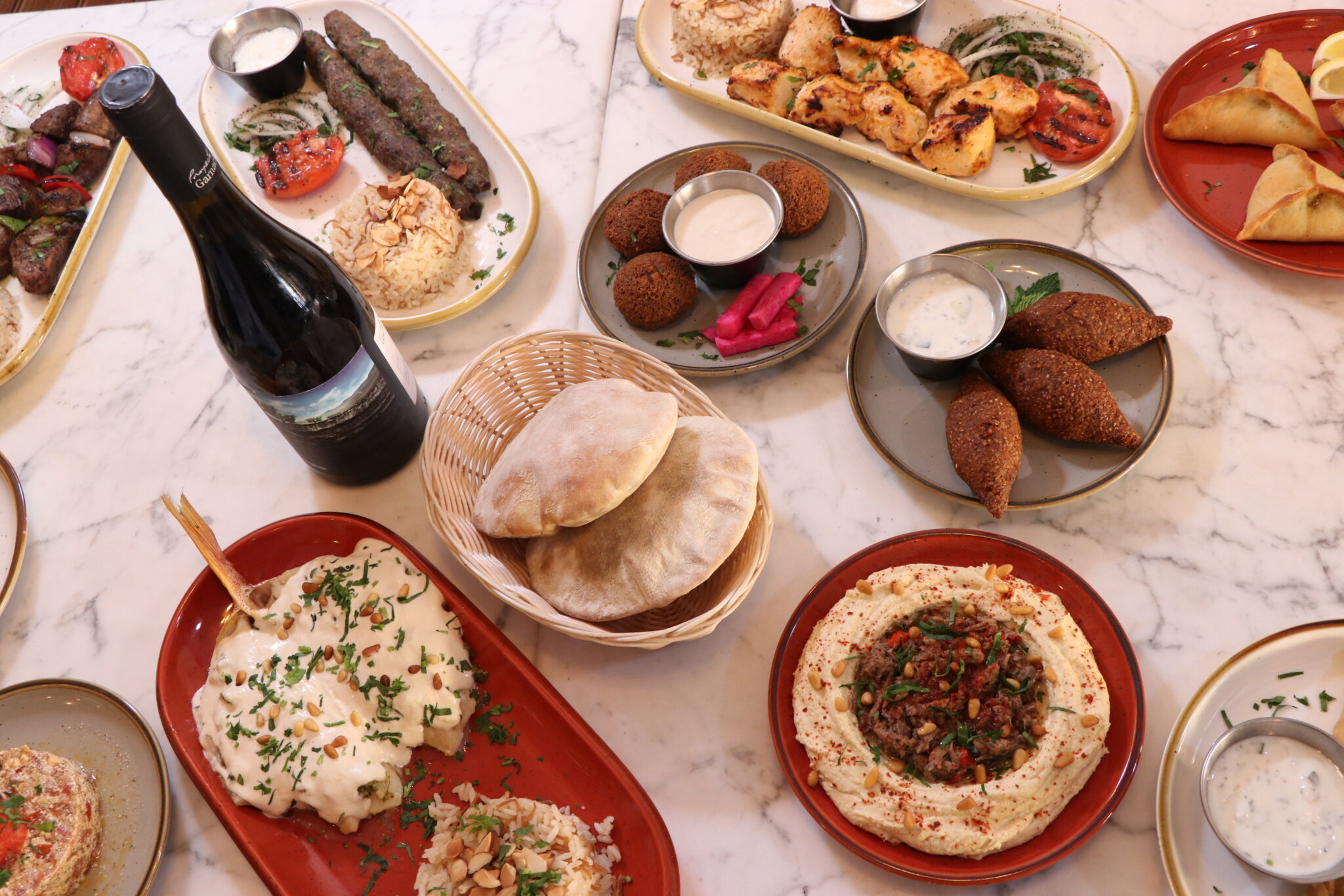 A selection of dishes at Amar in Delray