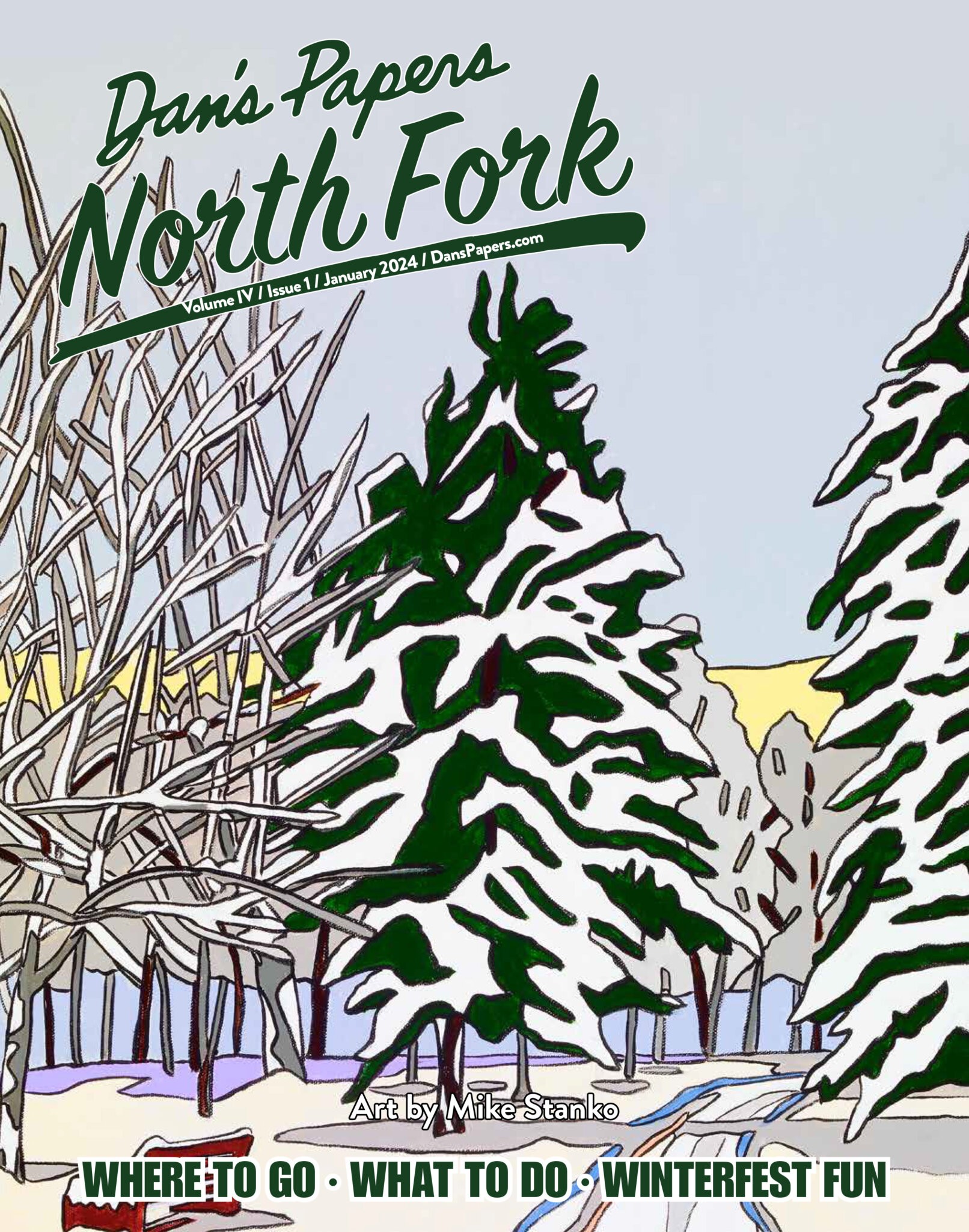 January 2024 Dan's Papers North Fork cover art by Mike Stanko