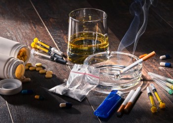 Addictive substances, including alcohol, cigarettes and drugs.