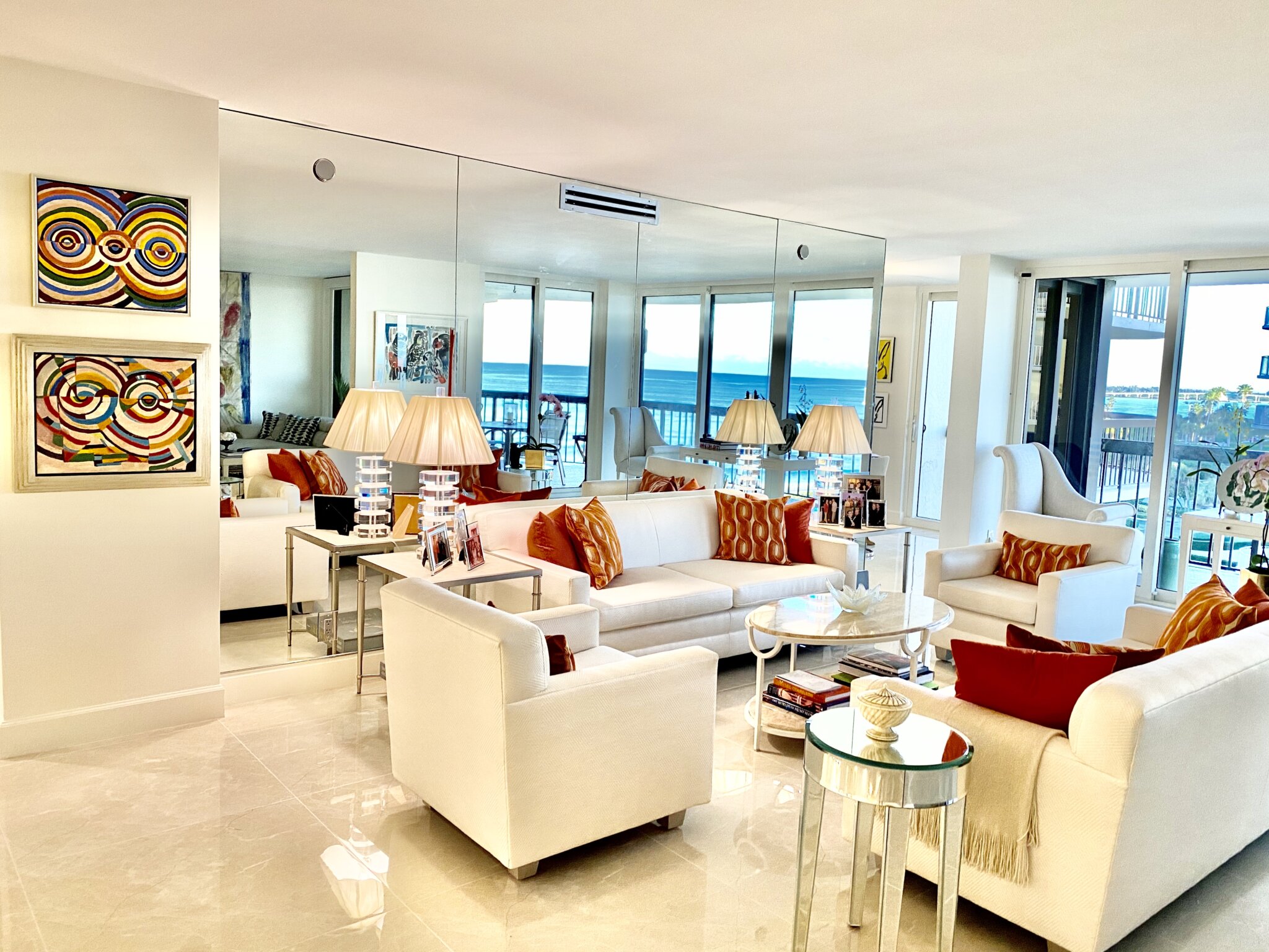Ocean Views from 504n living room by Guy Clark Interiors