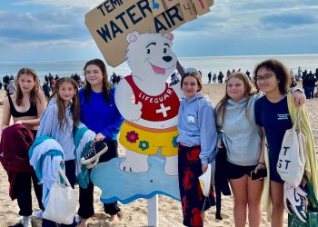 Polar Bear Plungers at the East Hampton Polar Plunge