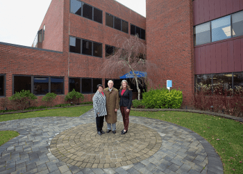 Philanthropists Robert and Patricia Friemann with PBMC Executive Director Amy Loeb