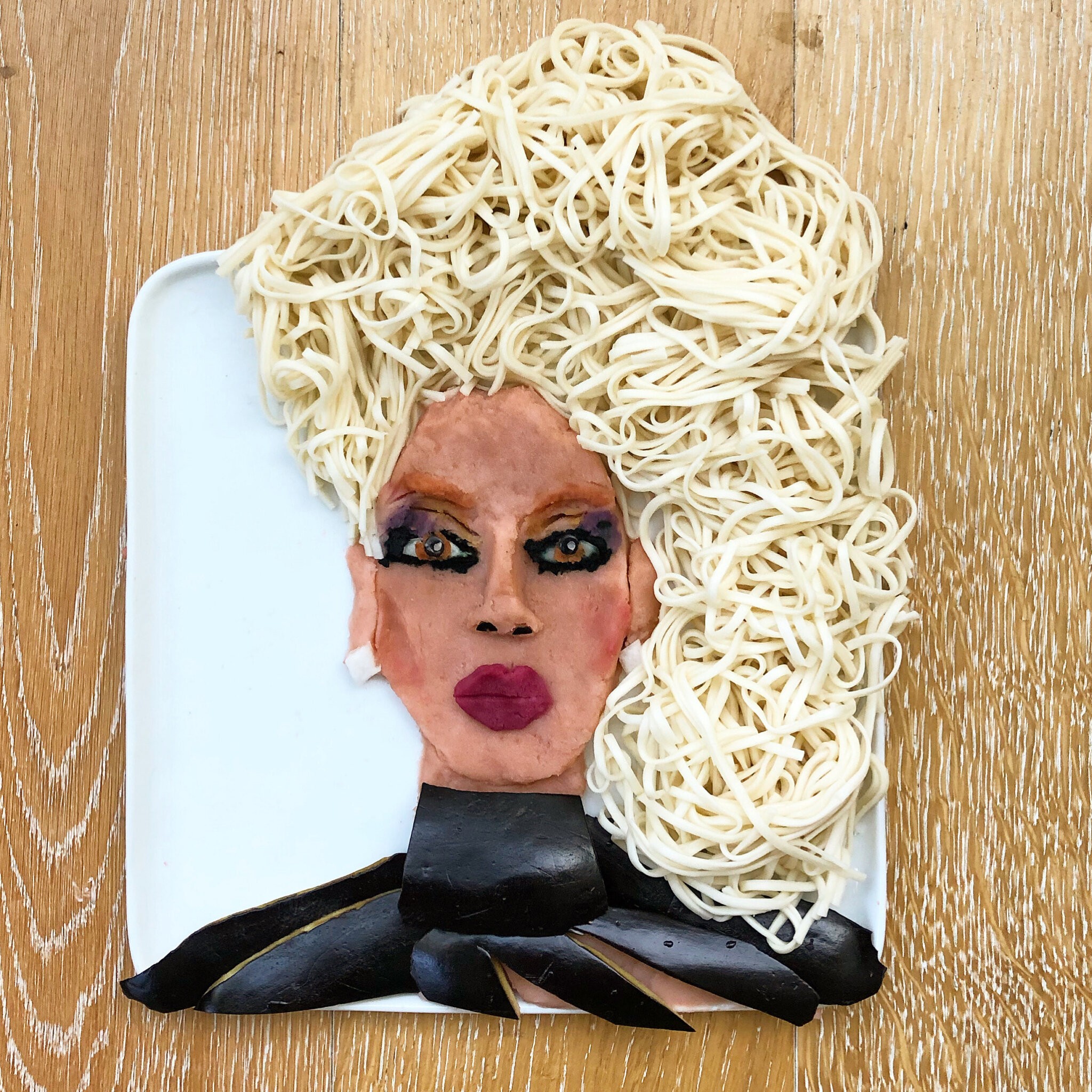 RuPaul recreated in food by Harley Langberg