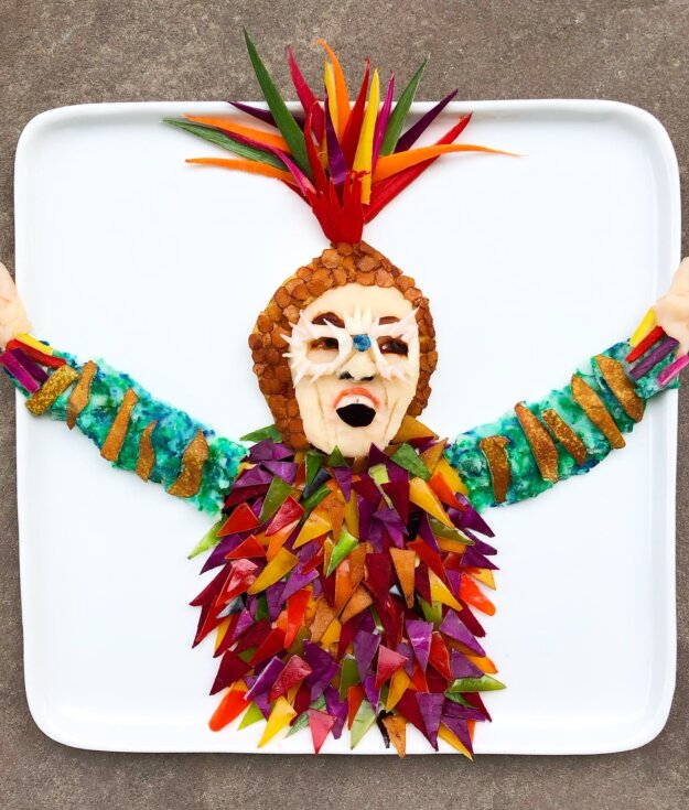 Elton John recreated in food by Harley Langberg