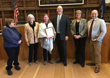 Cate Rogers, Sylvia Overby, Rebecca Morgan Taylor, Peter Van Scoyoc, Kathee Burke-Gonzalez, David Lys at Project MOST Proclamation