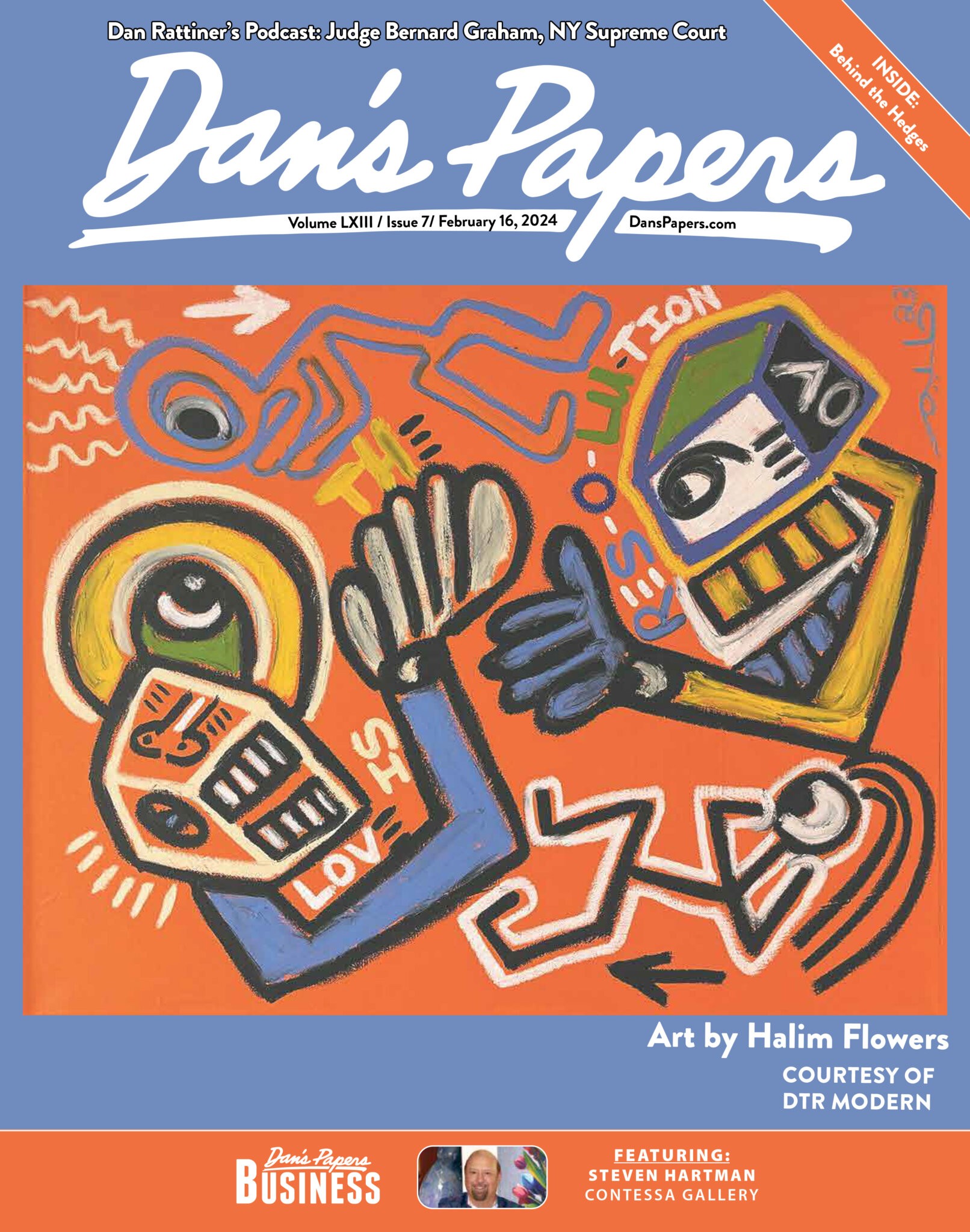 February 16, 2024 Dan's Papers cover art by Halim Flowers, Courtesy DTR Modern Gallery