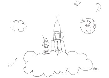 moon cartoon by Dan Rattiner