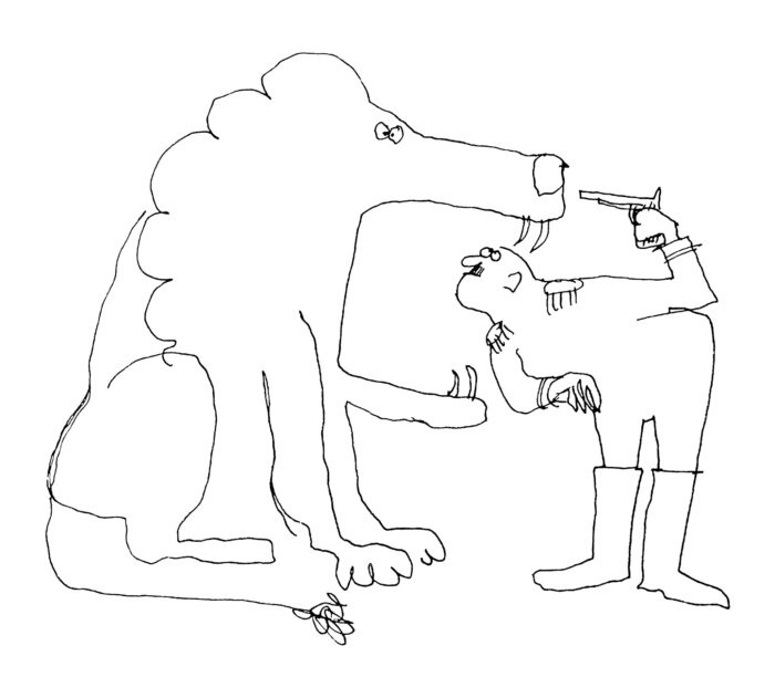 Lion tamer ducks into the mouth Cartoon by Dan Rattiner