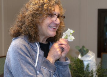 Floral Design Instructor Rori Jones at Floral Arrangement Workshop