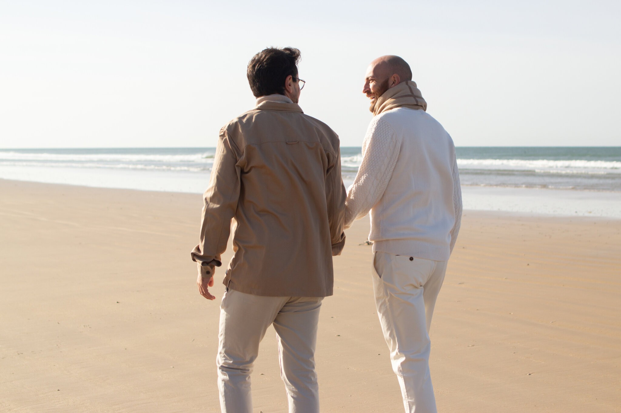 Take a winter beach walk with your partner in Montauk