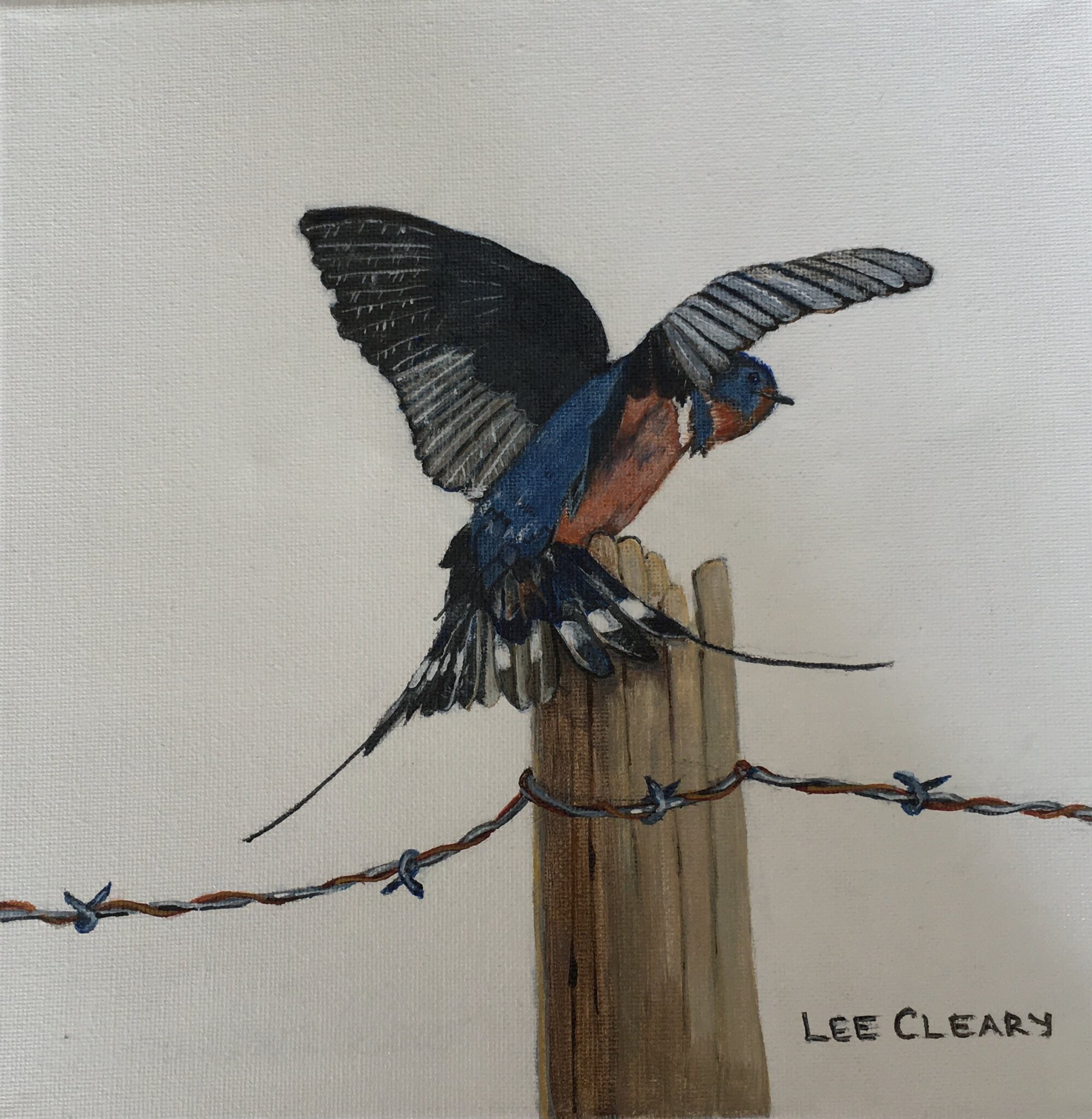 Lee Cleary's "Barnswallow at Twilight" painting