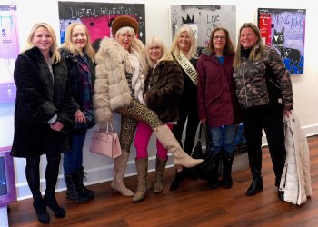 Lindsey Antoniou, Ingred Devitia, Trisa Dennis, Karen Kane, Dee Dargan, Mary Ann Ranieri, Karen Raynor at Open Mic & Comedy Night