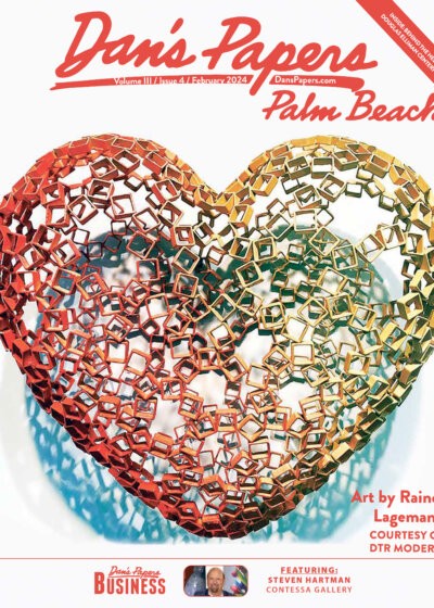 February 2024 Dan's Papers Palm Beach cover art by Rainer Lagemann