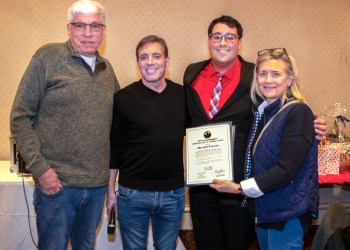 Bill Pell, SH Animal Shelter Chairman Jordan Lippner, Michael Lasilli, Beatrix Parrash at Spay-Ghetti Fundraiser