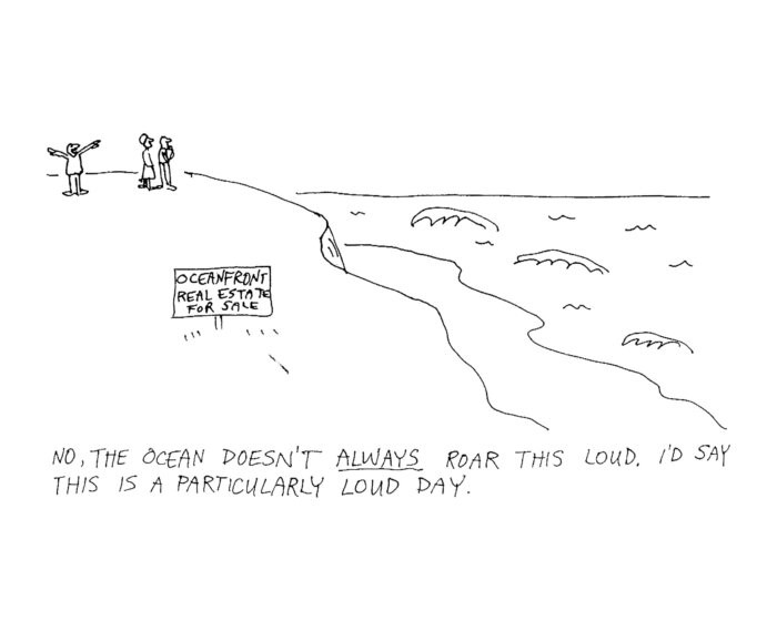 Montauk jetties Cartoon by Dan Rattiner