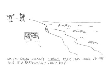 Montauk jetties Cartoon by Dan Rattiner