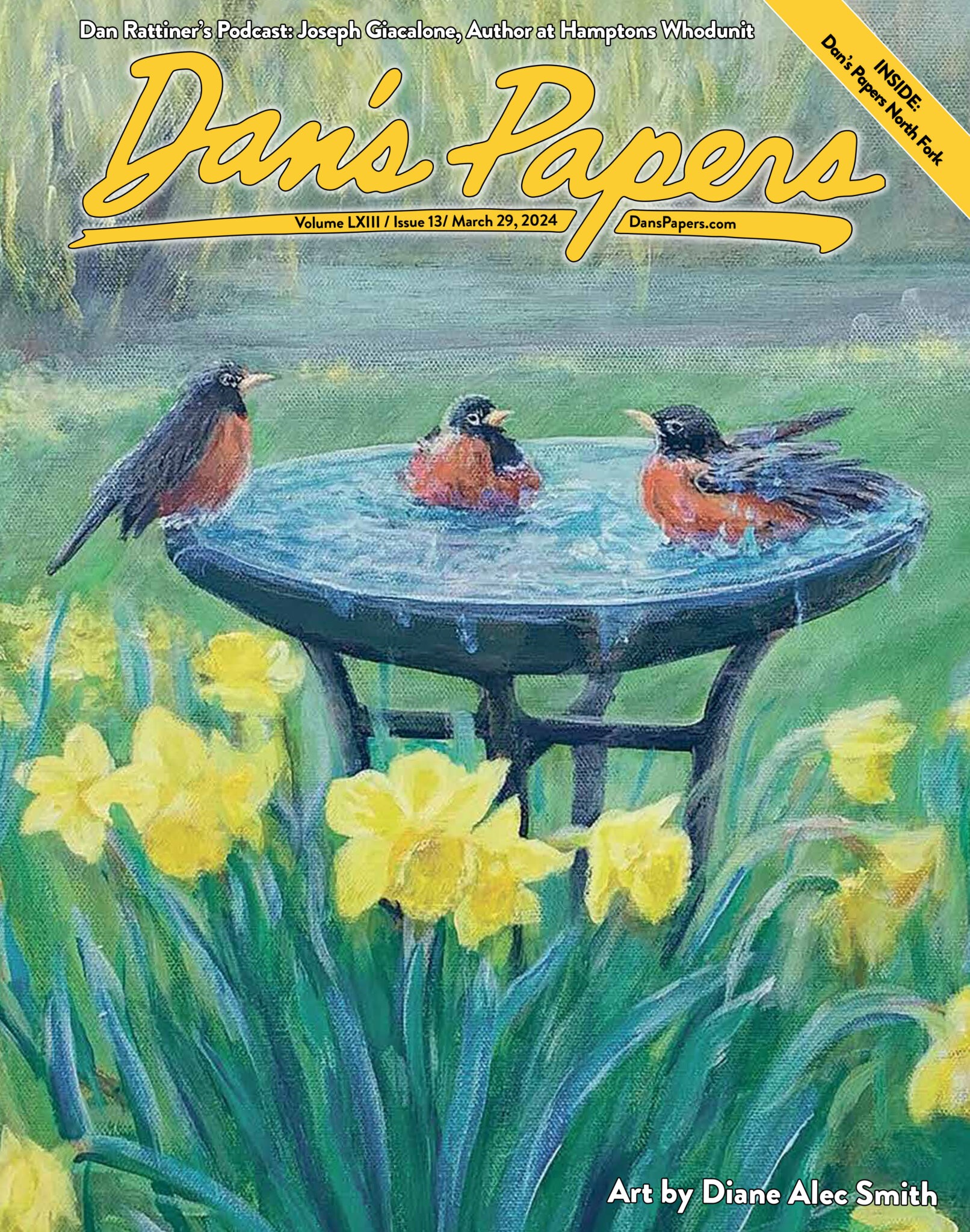 March 29, 2024 Dan's Papers cover art by Diane Alec Smith