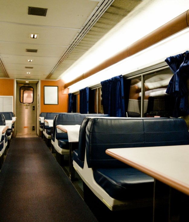 clean dining car, traveling with train Dinner is now served on the Hamptons Subway