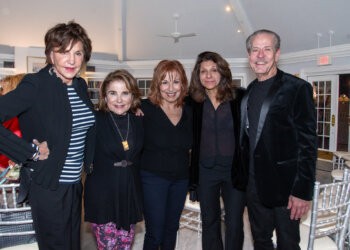Mercedes Ruehl, Tovah Feldshuh, Joy Behar, Angela LaGreca, Lenny Babbish at Winter Salon Series