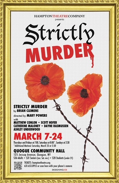 Hampton Theatre Company's "Strictly Murder" poster