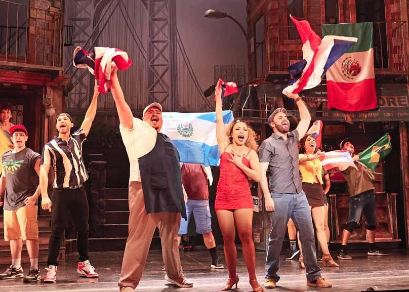 Javier Garcia, Michelle Alves, Ryan Alvarado and the 'In the Heights' company at The Gateway Playhouse