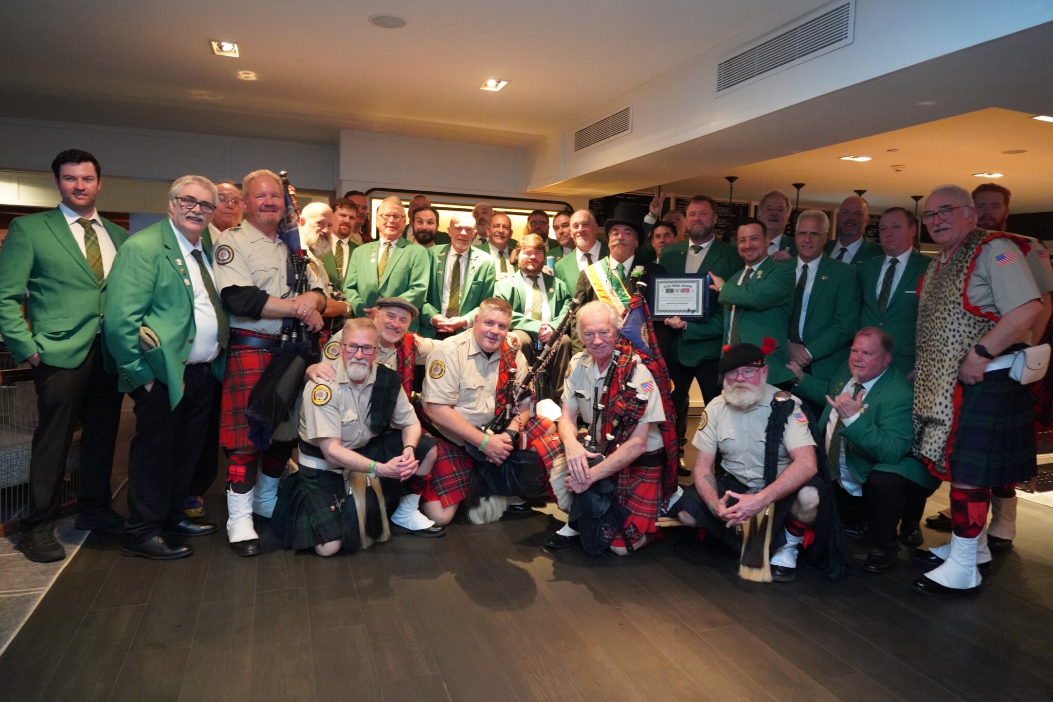 American Legion Pipes & Drums, Friends of Erin and Grand Marshal Puck Dolan at Friends of Erin Gala