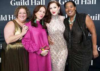 Amy Kirwin, Andrea Grover, Lola Rita Lama, Andrina Wekontash at Guild Hall's Achievement Awards Dinner
